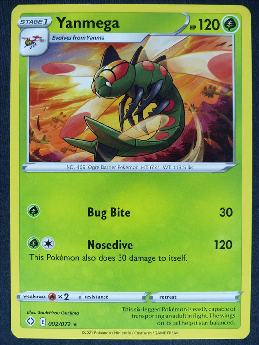 Yanmega 002/072 Mint - Pokemon Cards #6R