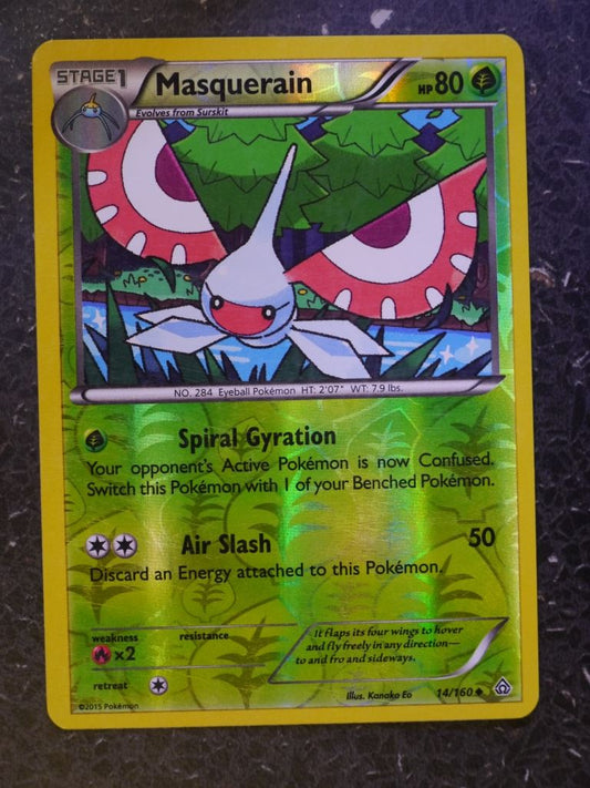 Pokemon Cards: MASQUERAIN 14/160 REVERSE HOLLOW # 5H94