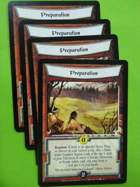 L5R Card Legend of Five Rings: PREPARATION 149/156 x4