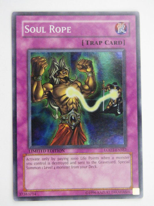 Yugioh Played Cards: SOUL ROPE LODT SUPER RARE # 31B10