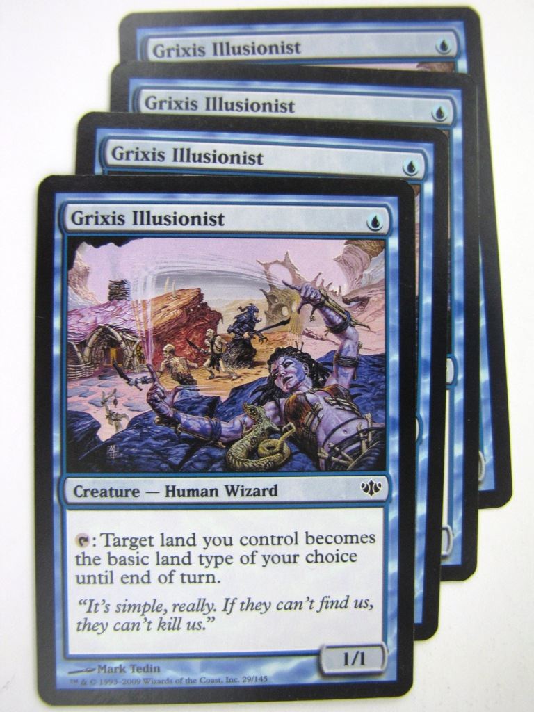 MTG Magic Played Cards: GRIXIS ILLUSIONIST x4 # 8A51