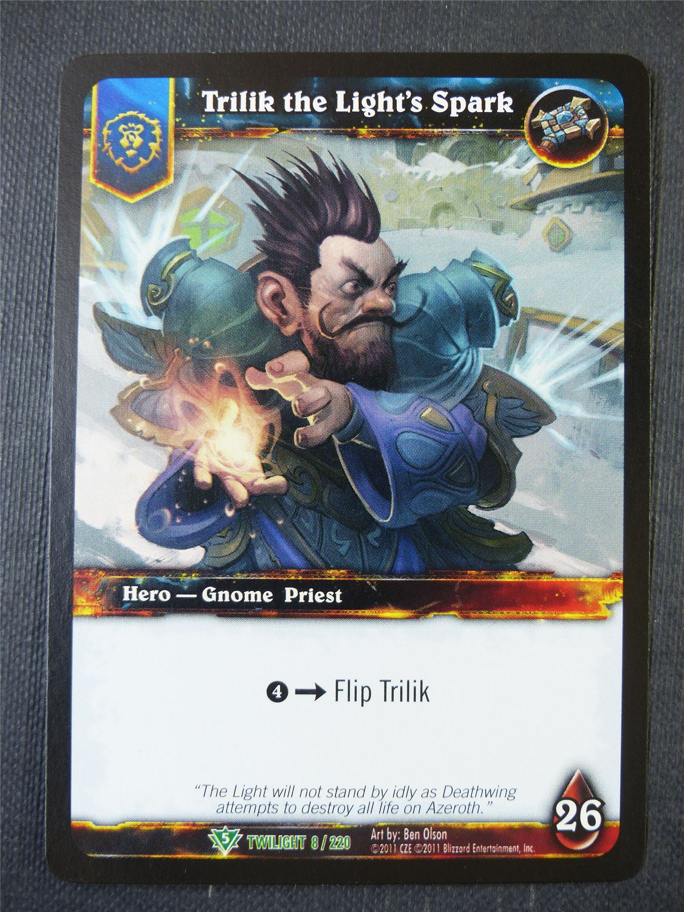 Trilik the Light's Spark 8/220 - WoW Card #165