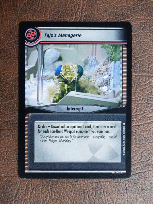 Fajos Menagerie - Star Trek CCG TCG Card #WH