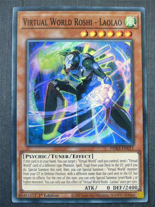 Virtual World Roshi - Laolao PHRA Super Rare - 1st ed Yugioh Card #38J