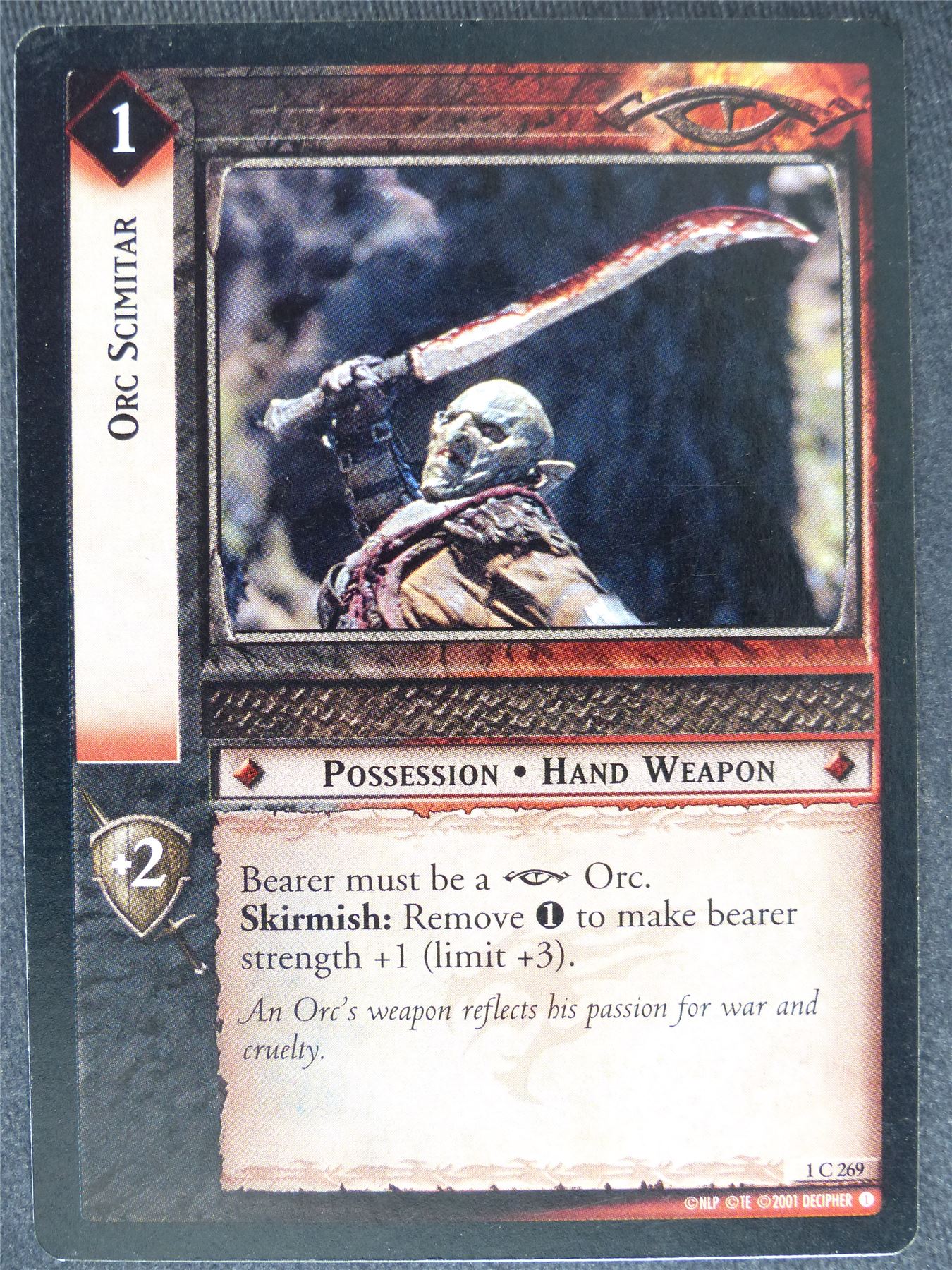 Orc Scimitar 1 C 269 - played - LotR Cards #XI Archeron Orc Scimitar 1 C 269 - played - LotR Cards #XI Archeron
