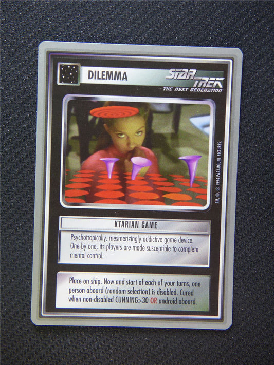 Dilemma Ktarian Game - Star Trek Silver Border Card Decipher #2DN