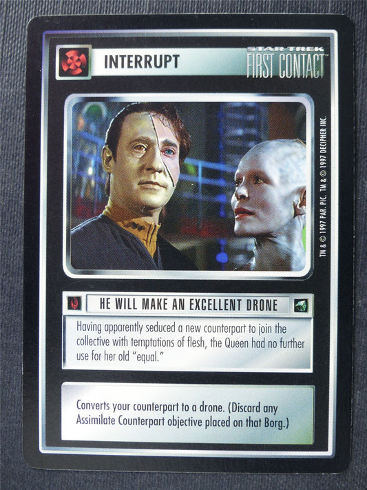 He Will Make An Excellent Drone - First Contact - Star Trek Card #4WE