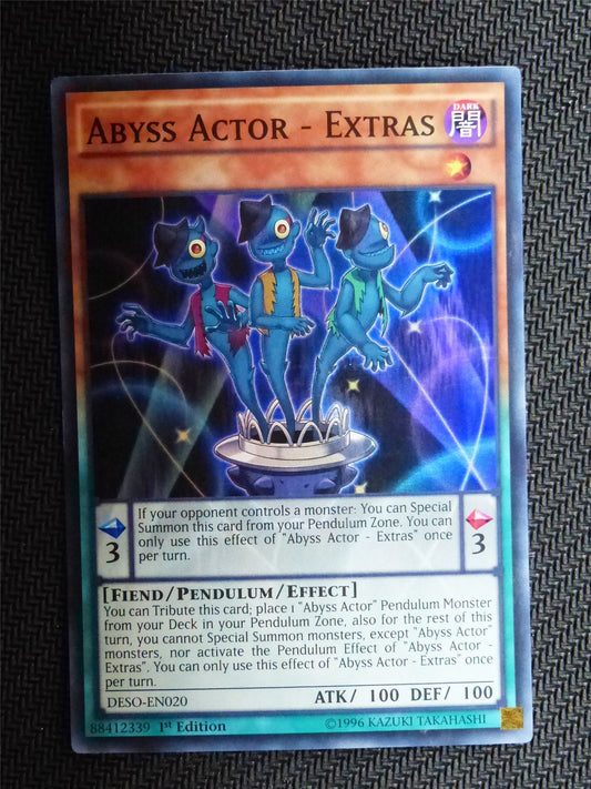 Abyss Actor Extras - DESO - Super Rare - Yugioh Card # 1F18