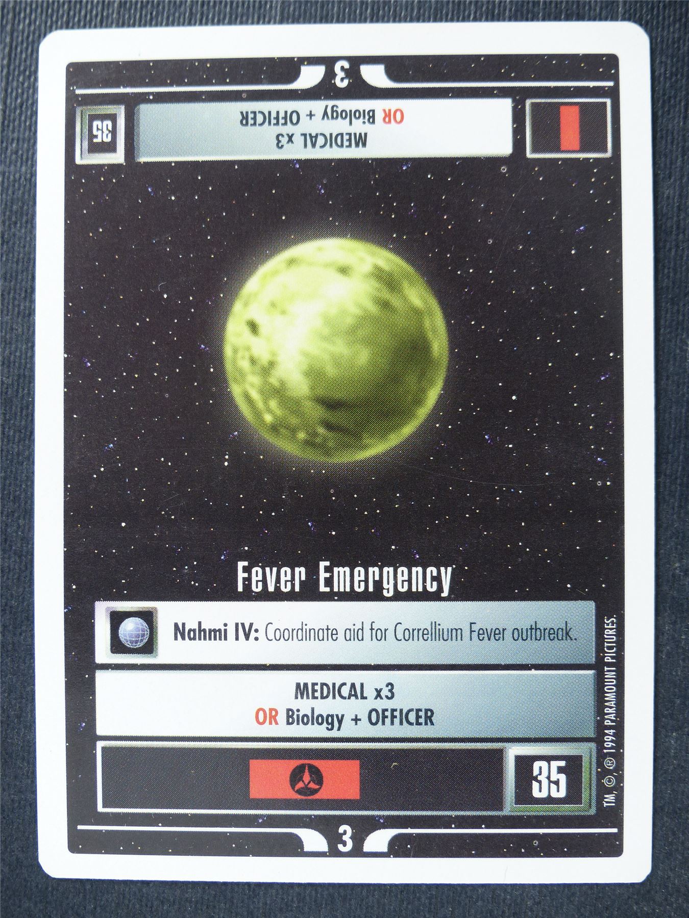 Fever Emergency - Star Trek Card #4UE