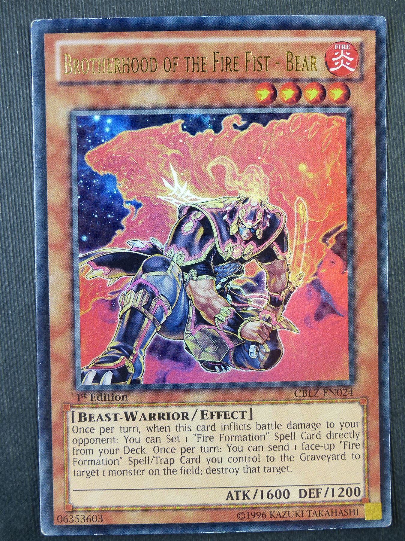 Brotherhood of the Fire Mist - Bear CBLZ Ultra Rare - 1st ed - Yugioh Card #5O9