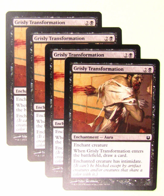 MTG Magic the Gathering Born of the Gods: Grisly Transformation x4