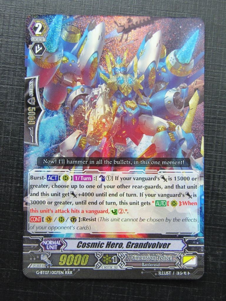 Vanguard Cards: COSMIC HERO GRANDVOLVER G-BT07 RRR # 27J100