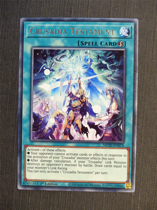 Crusadia Testament MP20 Rare - 1st ed - Yugioh Cards #69C