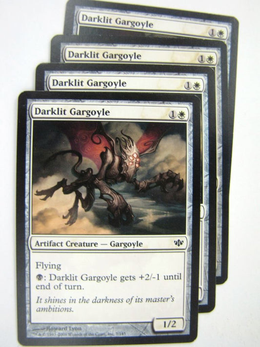 MTG Magic Played Cards: DARKLIT GARGOYLE x4 # 8B4