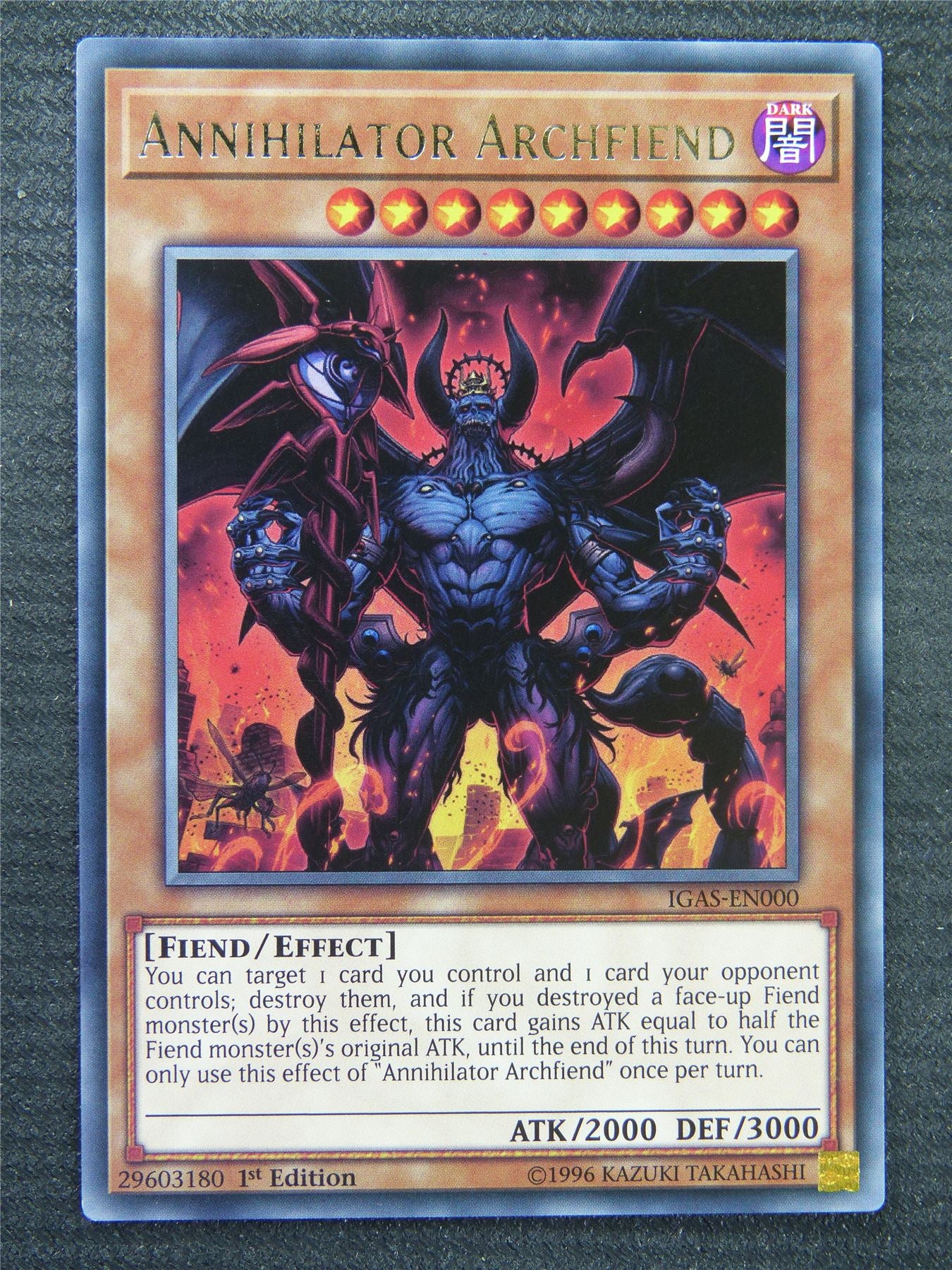 Annihilator Archfiend IGAS Rare - 1st ed - Yugioh Card #8S6