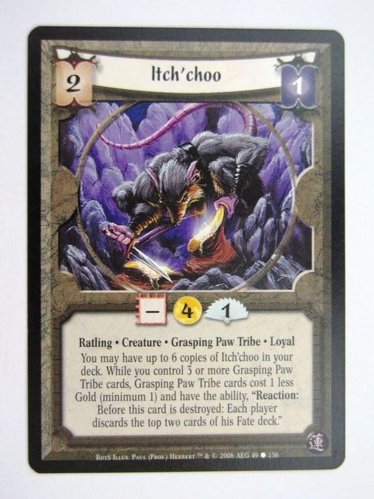 Vintage L5R Cards: ITCH'CHOO # 27G92