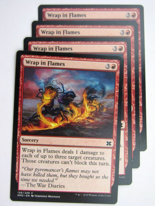 MTG MODERN MASTERS TWO: WRAP IN FLAMES x4 # 28C16