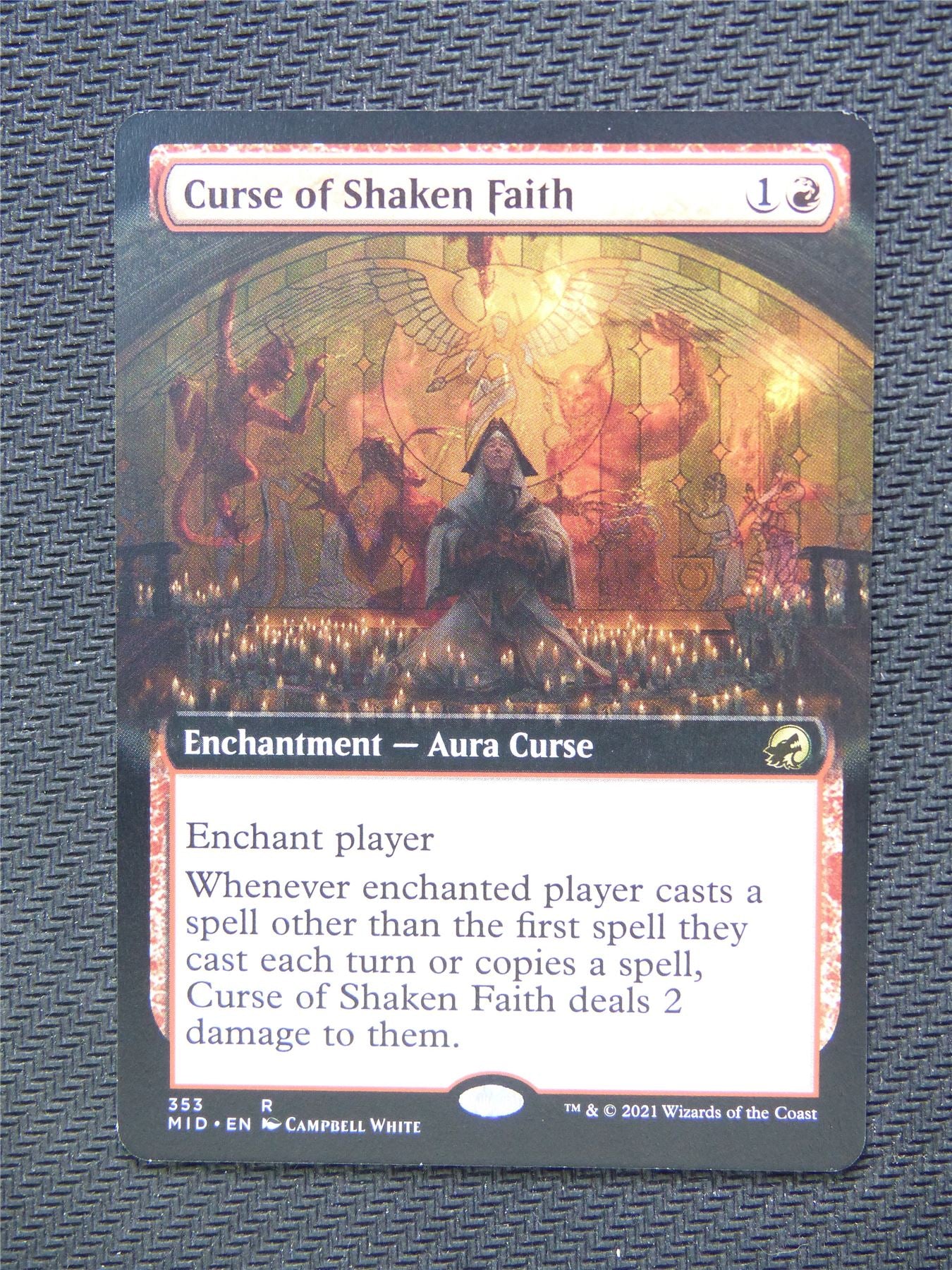 Curse of Shaken Faith Extended Art - Innistrad - Mtg Card #3KF