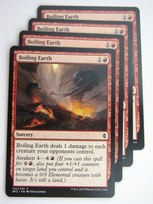 MTG Cards: BATTLE FOR ZENDIKAR: BOILING EARTH x4 # 37A45