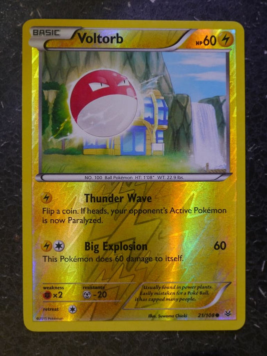 Pokemon Cards: VOLTORB 21/108 REVERSE HOLLOW # 5G38