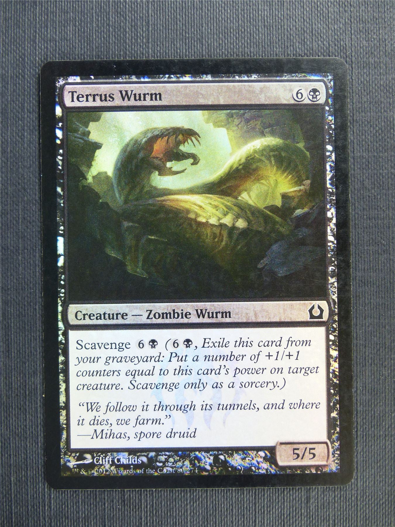Terrus Wurm Foil - Mtg Magic Cards #3C6