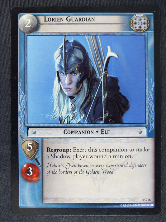 Lorien Guardian 4 C 76 - played - LotR cards #CU