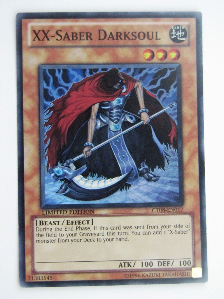 Yugioh Played Cards: XX-SABER DARKSOUL CT08 SUPER RARE # 31A50