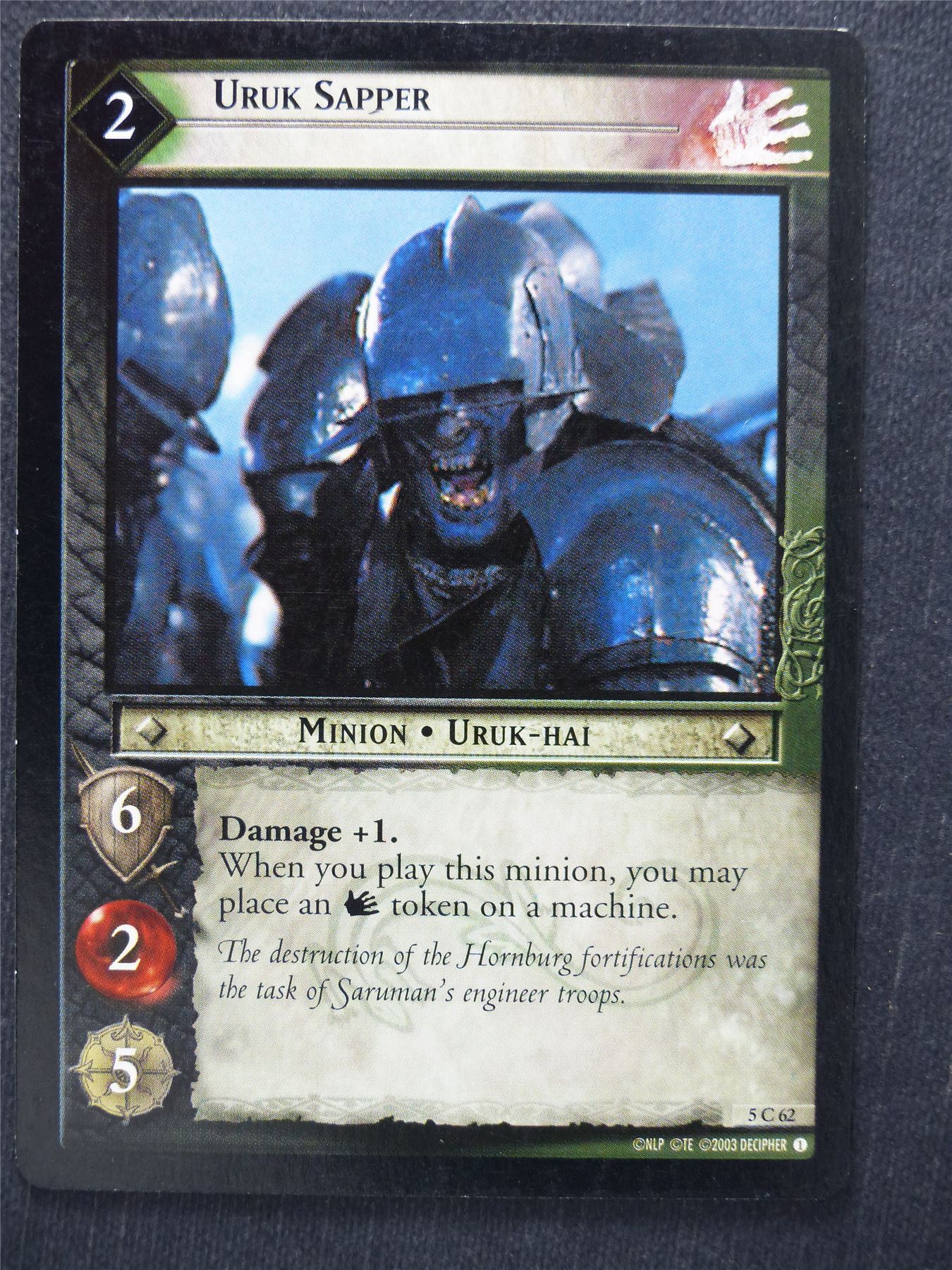 Uruk Sapper 5 C 62 - LotR Cards #RY