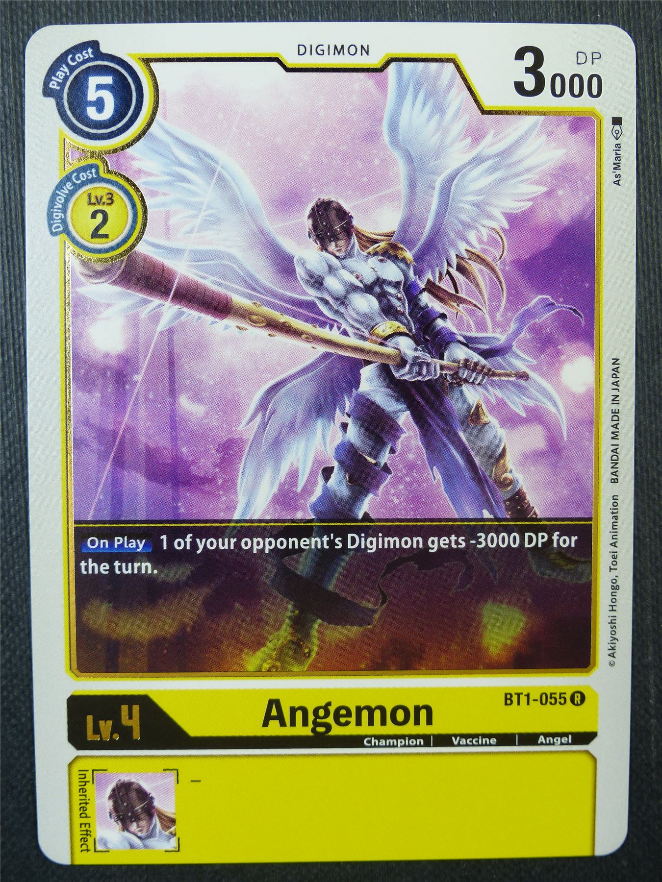 Angemon BT1-055 R - Digimon Card #8ZS