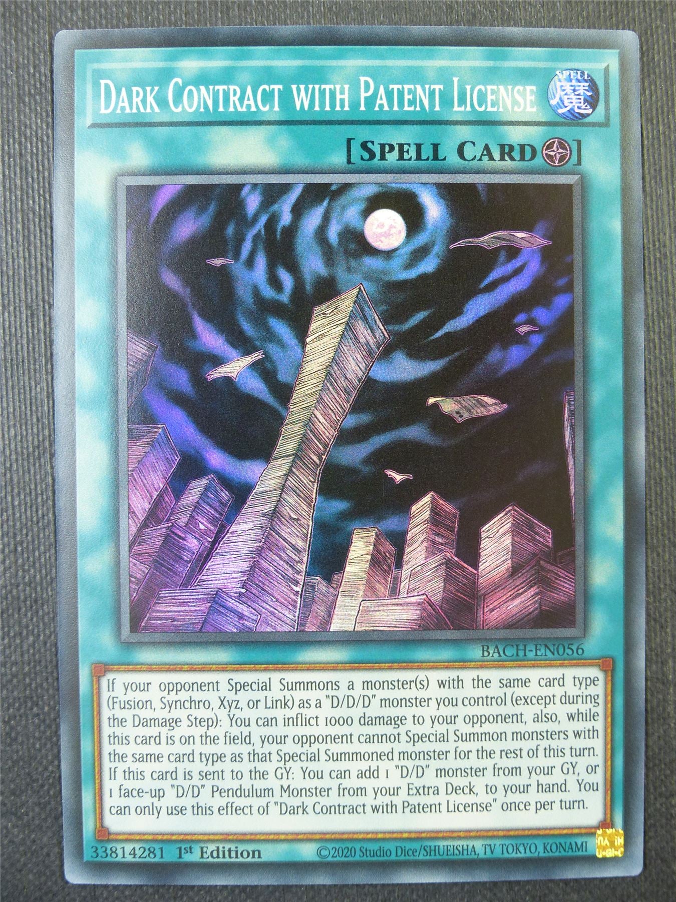 Dark Contract With Patent License BACH Super Rare - 1st ed Yguoh Card #740