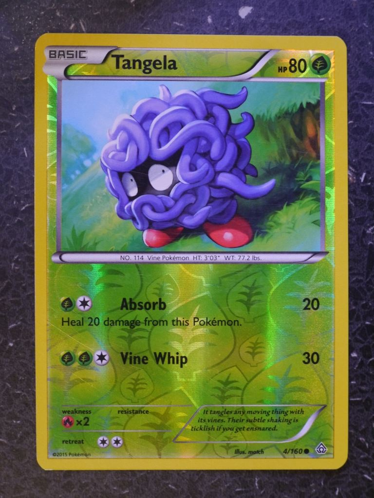 Pokemon Cards: TANGELA 4/160 REVERSE HOLLOW # 5H80