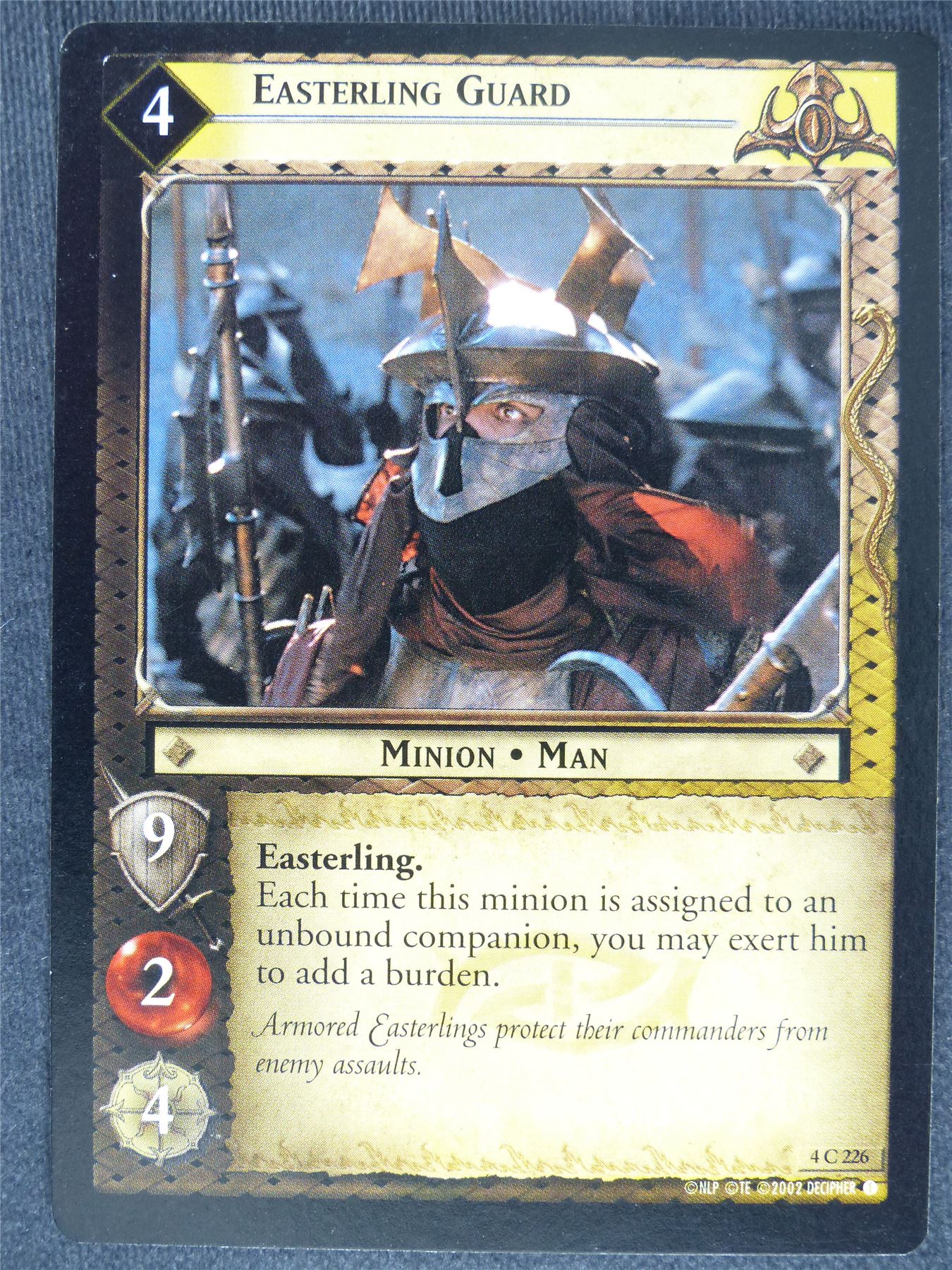 Easterling Guard 4 C 226 - played - LotR Cards #GC