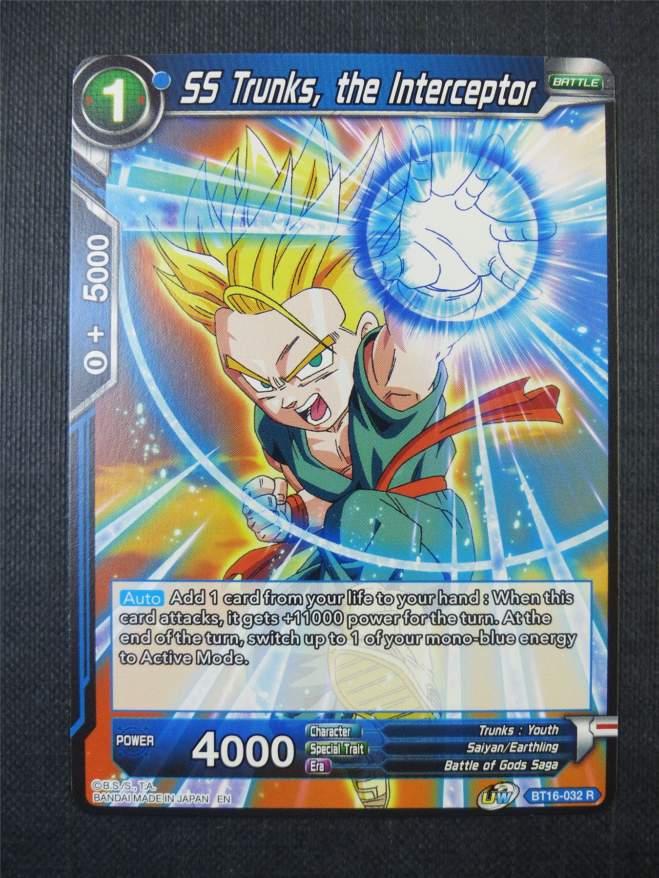 SS Trunks the Interceptor R - Dragon Ball Super Card #1H