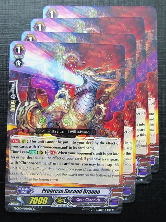 Vanguard Cards: PROGRESS SECOND DRAGON G-CB04 x4 # 20A8