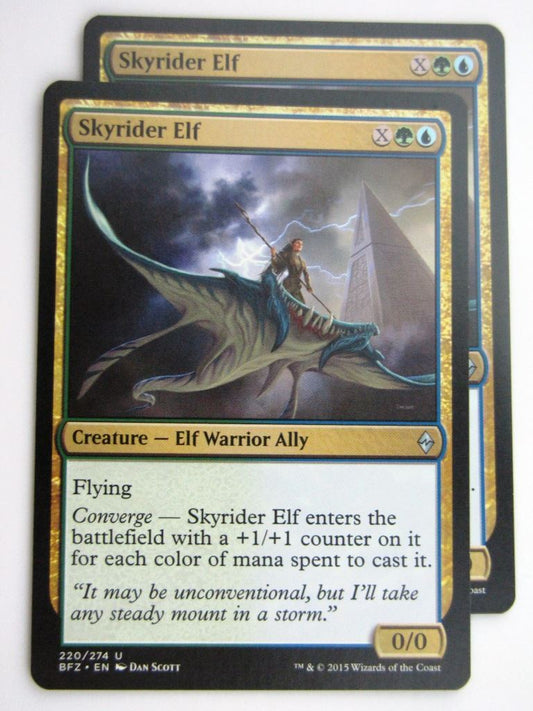 MTG Cards: BATTLE FOR ZENDIKAR: SKYRIDER ELF x2 # 37B45