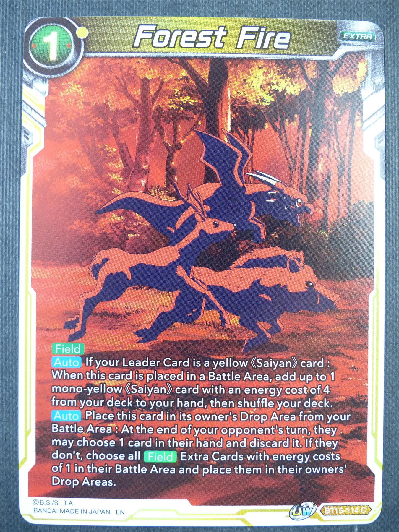 Forest Fire BT15 Foil - Dragon Bal Super Card #8XJ
