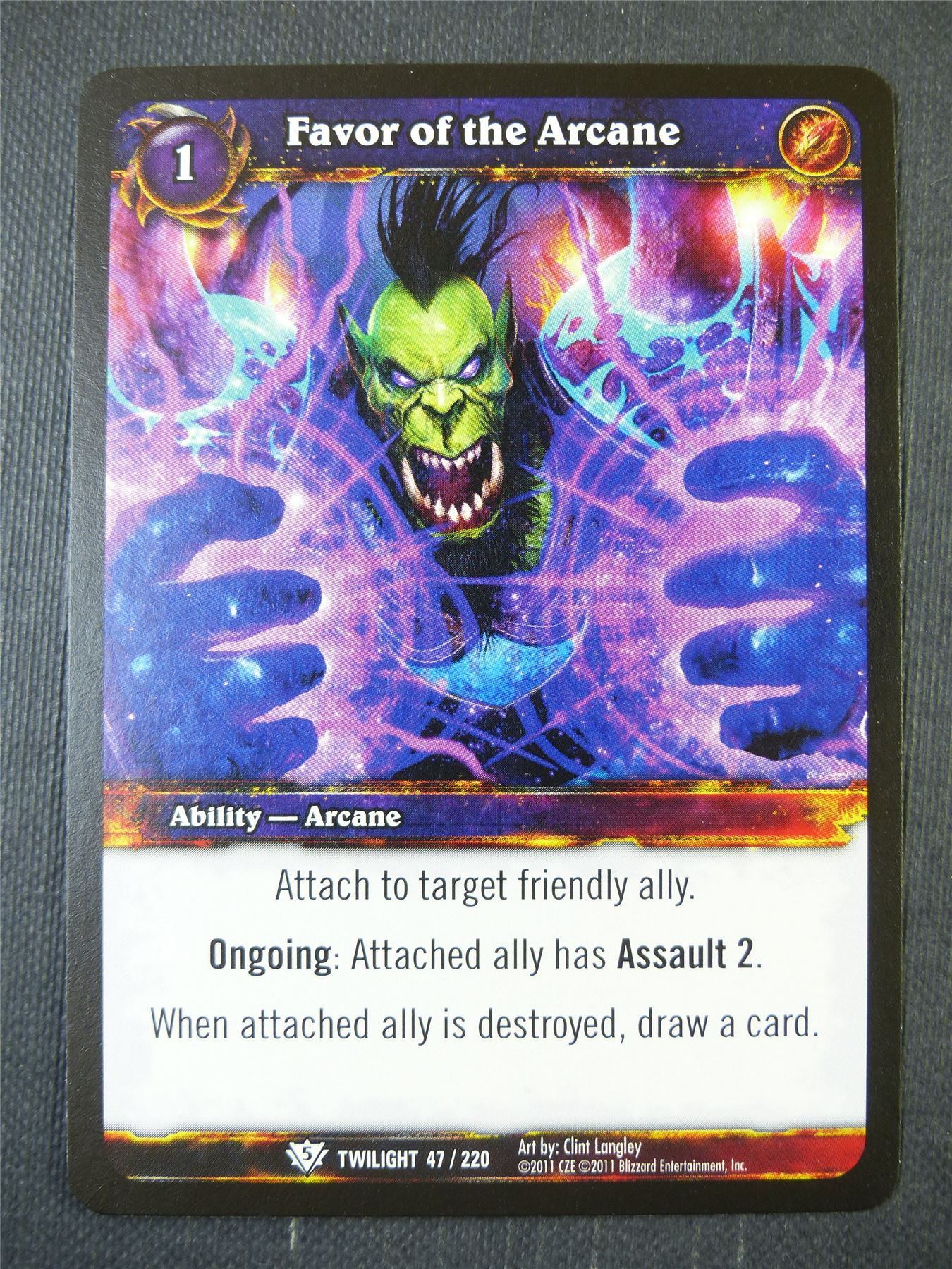 Favor of the Arcane 47/220 - WoW Card #14B