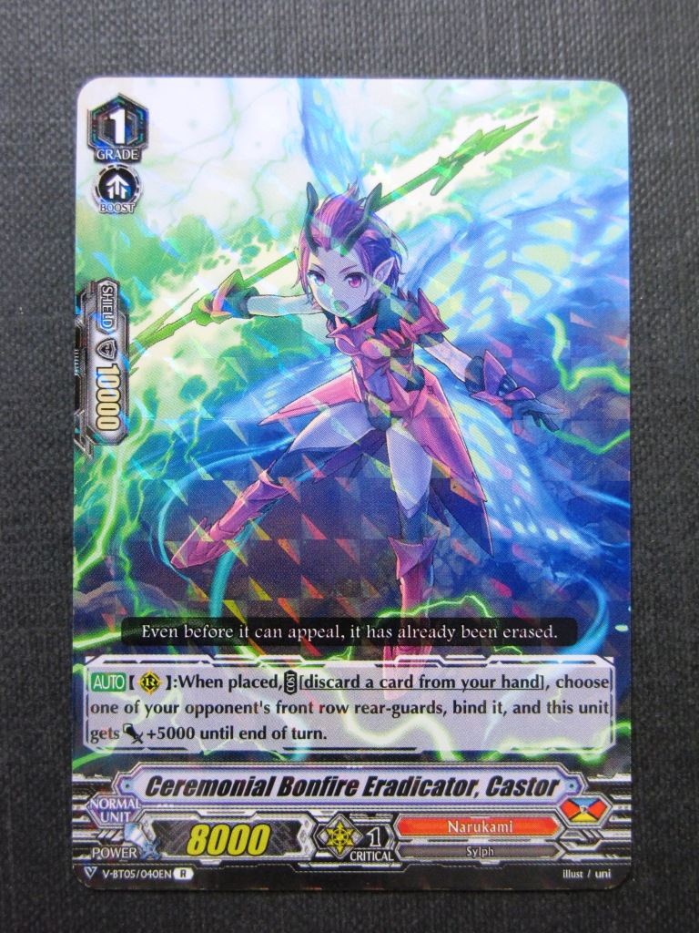 Ceremonial Bonfire Eradicator Castor V-BT05 R - Vanguard Cards #3Y