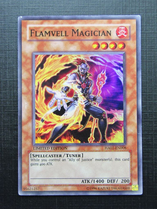 Yugioh Cards: FLAMVELL MAGICIAN HA01 SUPER RARE # 16F80