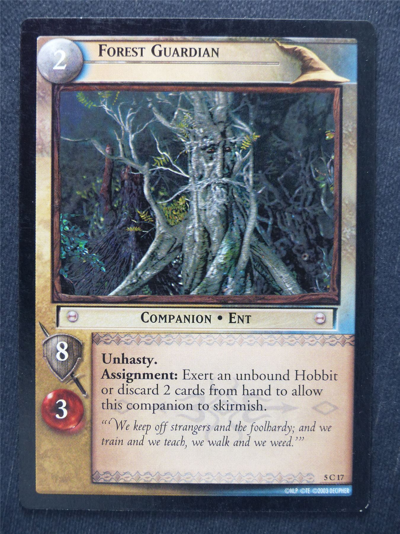 Forest Guardian 5 C 17 - LotR Cards #V8