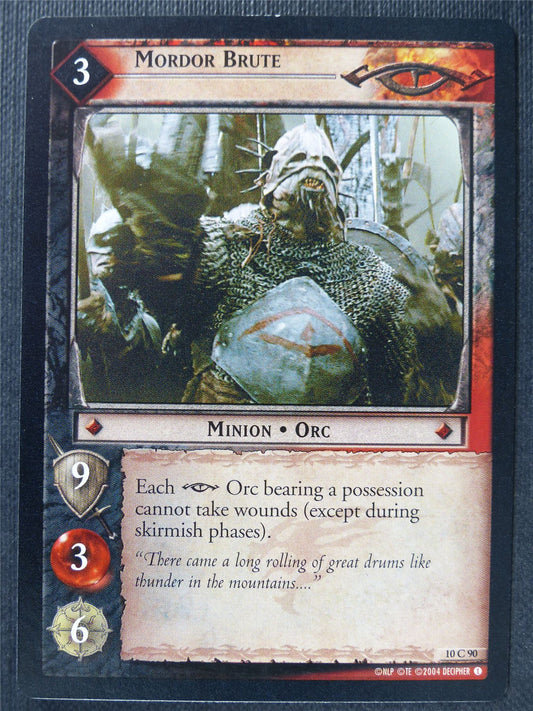 Mordor Brute 10 C 90 - LotR Card #3HT