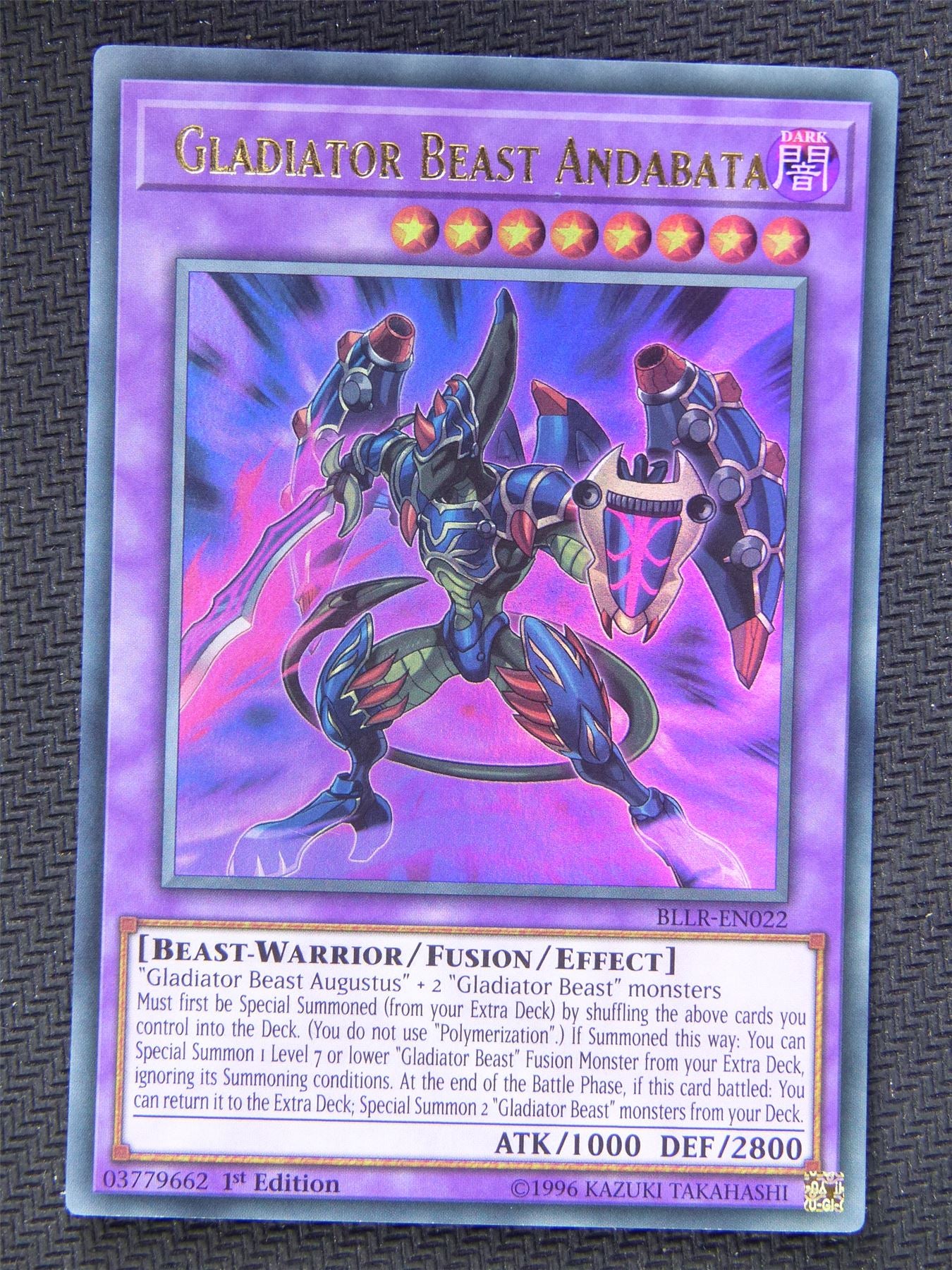 Yugioh Card - Ultra Rare - Gladiator Beast Andabata BLLR #60P