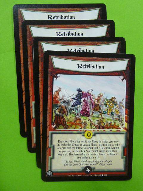 L5R Card Legend of Five Rings: RETRIBUTION 242/488 x4