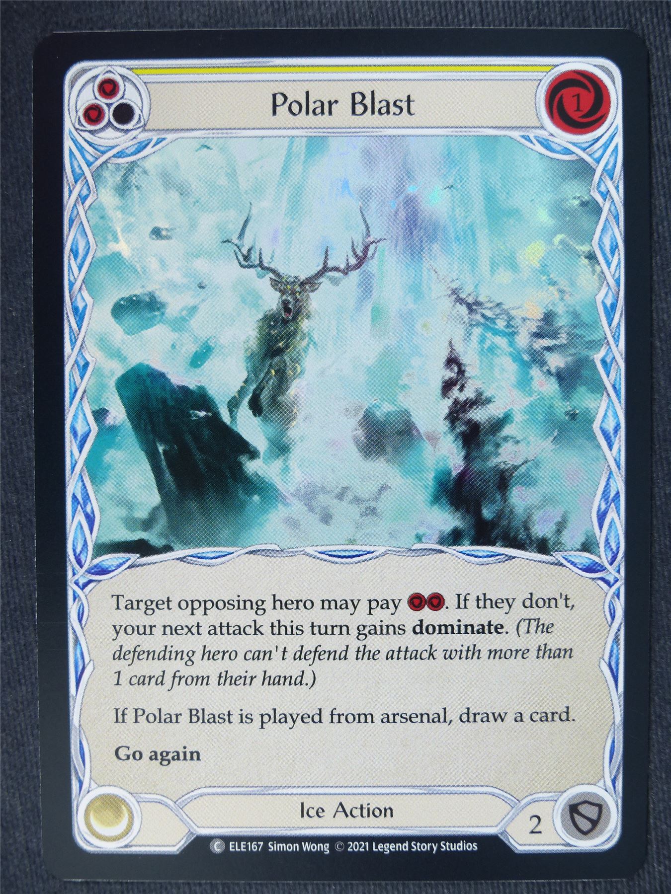 Polar Blast C Foil Yellow - 1st Ed Tales of Aria - Flesh and Blood