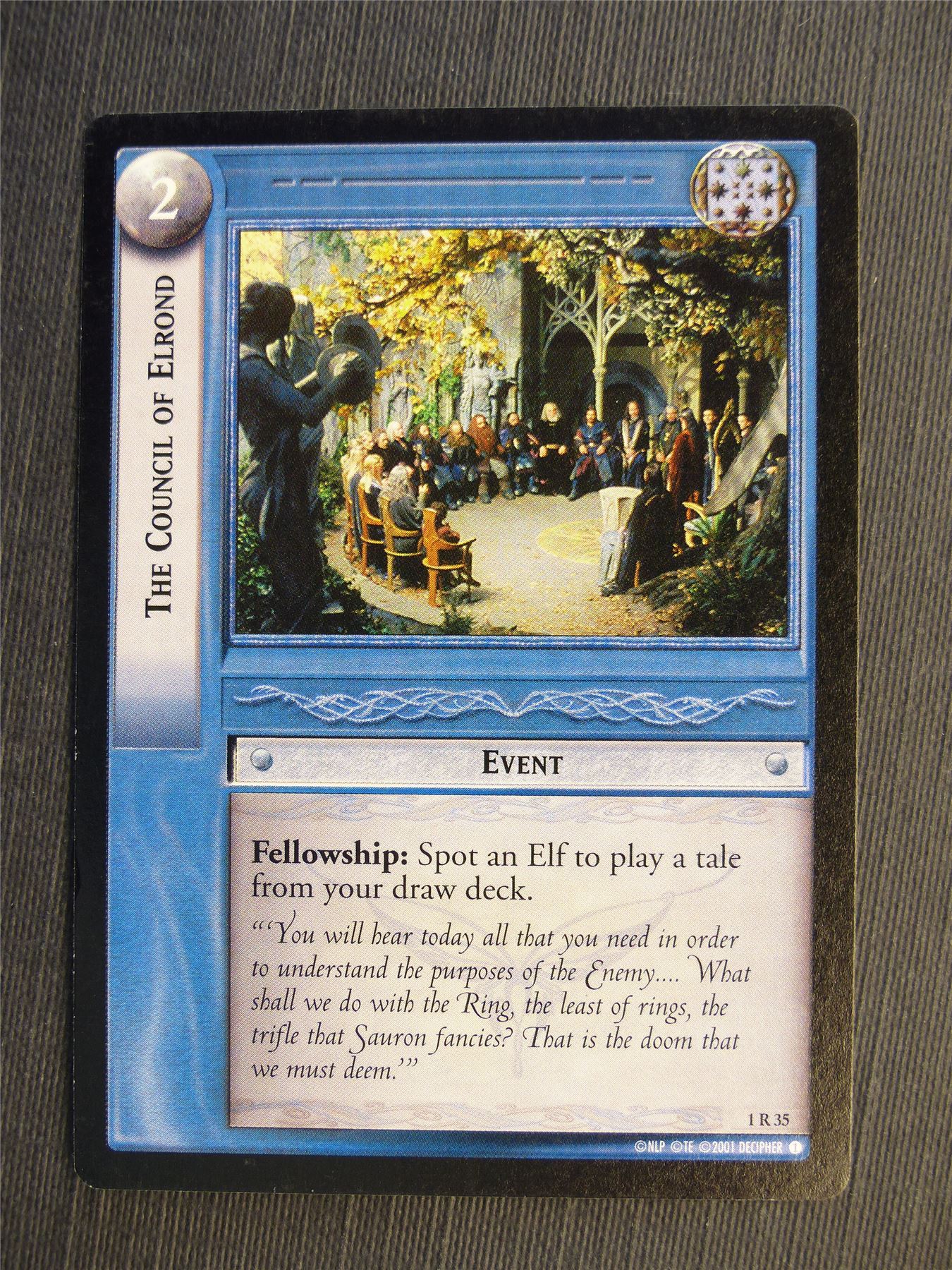 The Council of Elrond 1 R 35 - LotR Cards #65A