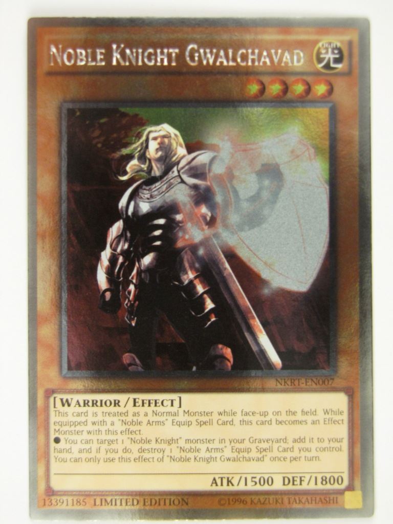 Yugioh Cards: NOBLE KNIGHT GWALCHAVAD NKRT PLATINUM RARE # 21F72