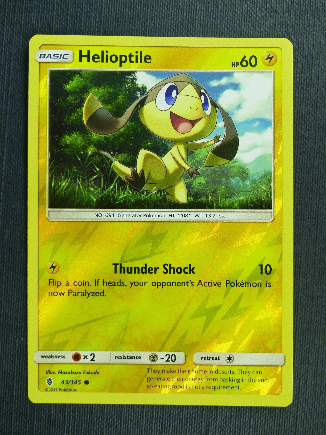 Helioptile 43/145 Reverse Holo - Pokemon Cards #5QA