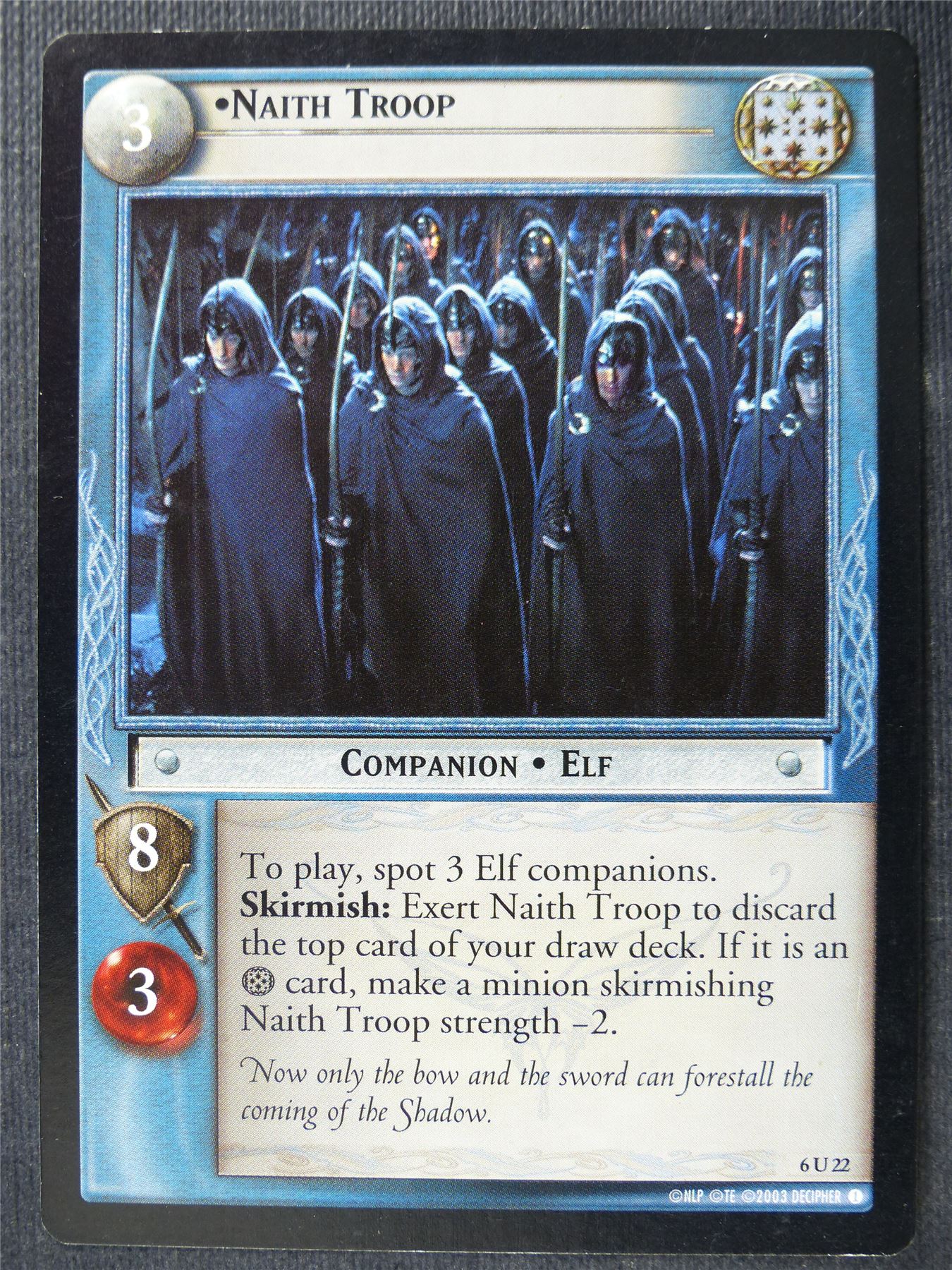 Naith Troop 6 U 22 - LotR Card #4AO