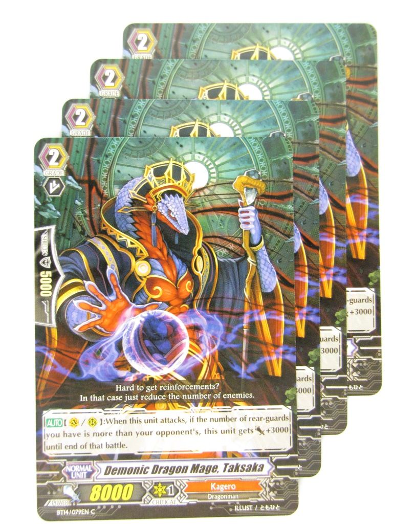 CFV Cards: DEMONIC DRAGON MAGE, TAKSAKA x4 BT14:Brilliant Strike