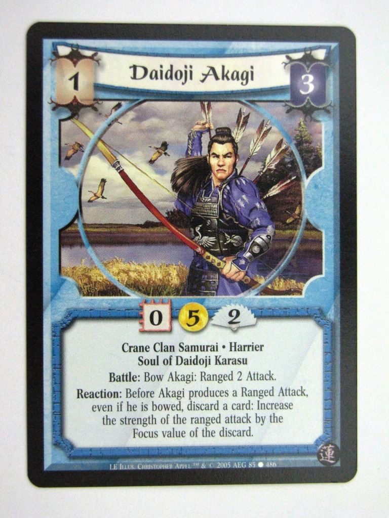 Vintage L5R Cards: DAIDOJI AKAGI # 27G72